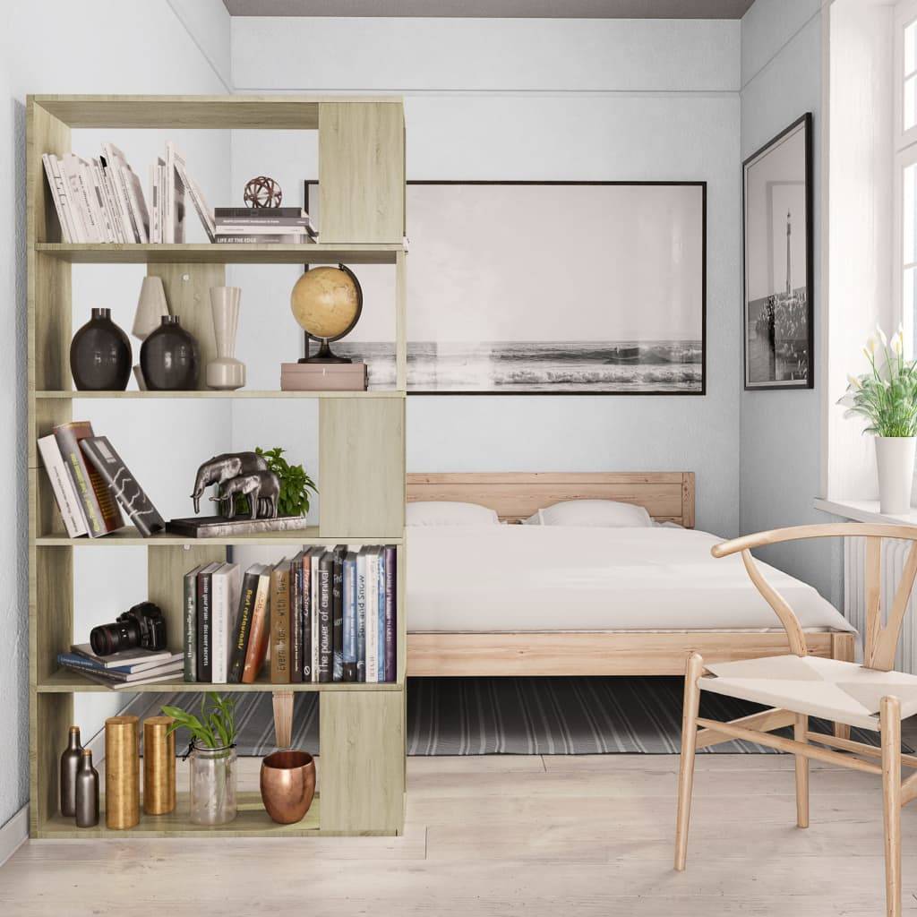 vidaXL Bücherregal/Raumteiler Sonoma-Eiche 80x24x159 cm Holzwerkstoff