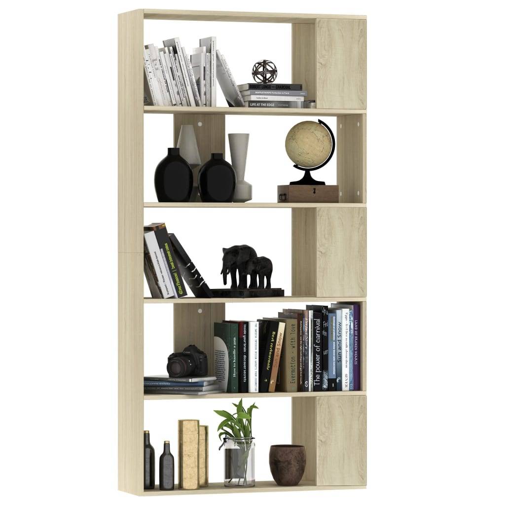 vidaXL Bücherregal/Raumteiler Sonoma-Eiche 80x24x159 cm Holzwerkstoff