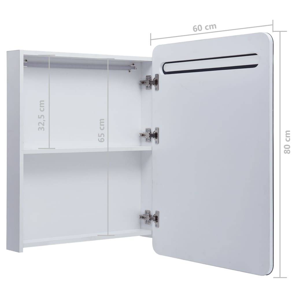 vidaXL LED-Spiegelschrank 60x11x80 cm