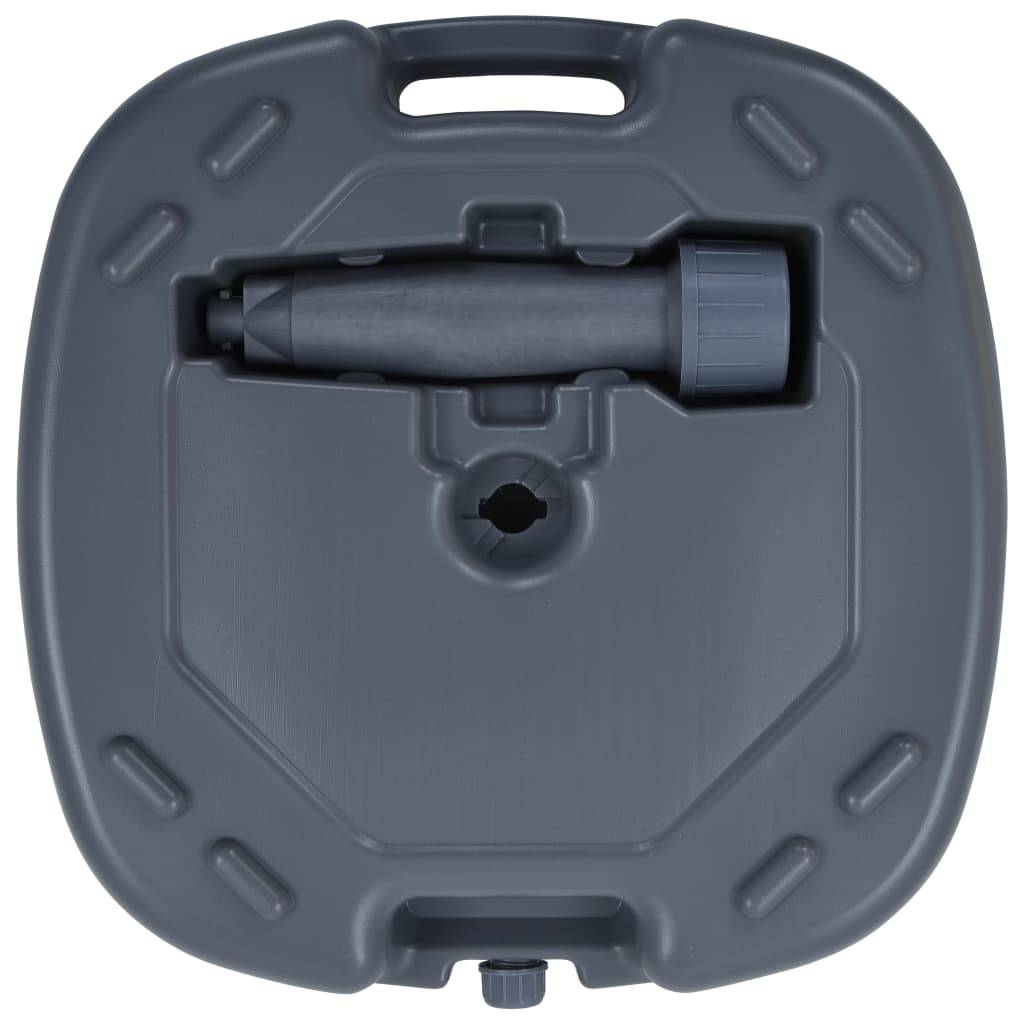 vidaXL Tragbarer Sonnenschirmständer Grau Sand/Wasser