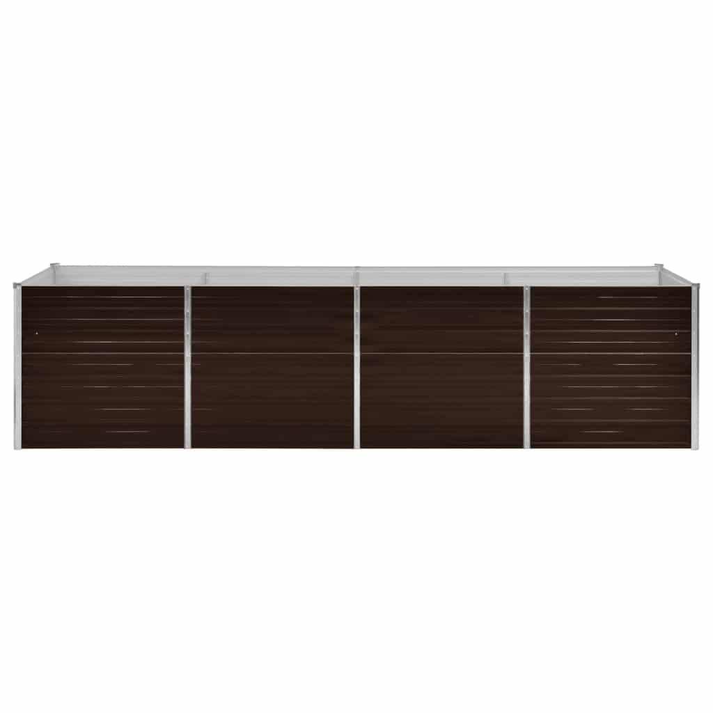 vidaXL Garten-Hochbeet Braun 320 x 80 x 77 cm Verzinkter Stahl