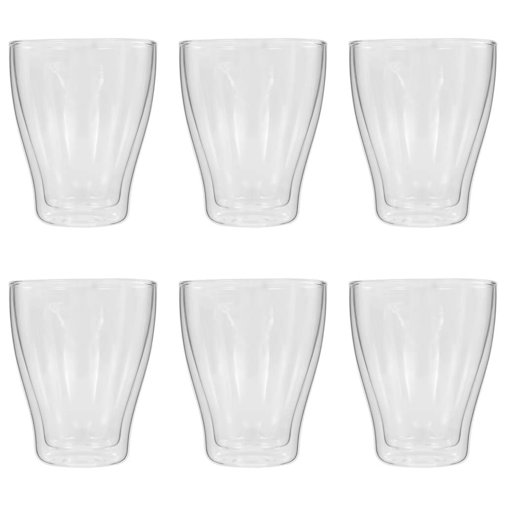 vidaXL Doppelwandige Latte-Macchiato-Gläser 6 Stk. 370 ml