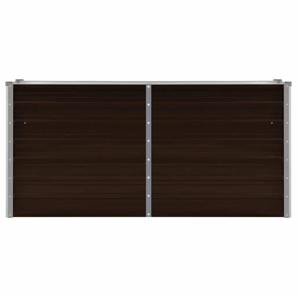 vidaXL Garten-Hochbeet Braun 160 x 40 x 77 cm Verzinkter Stahl