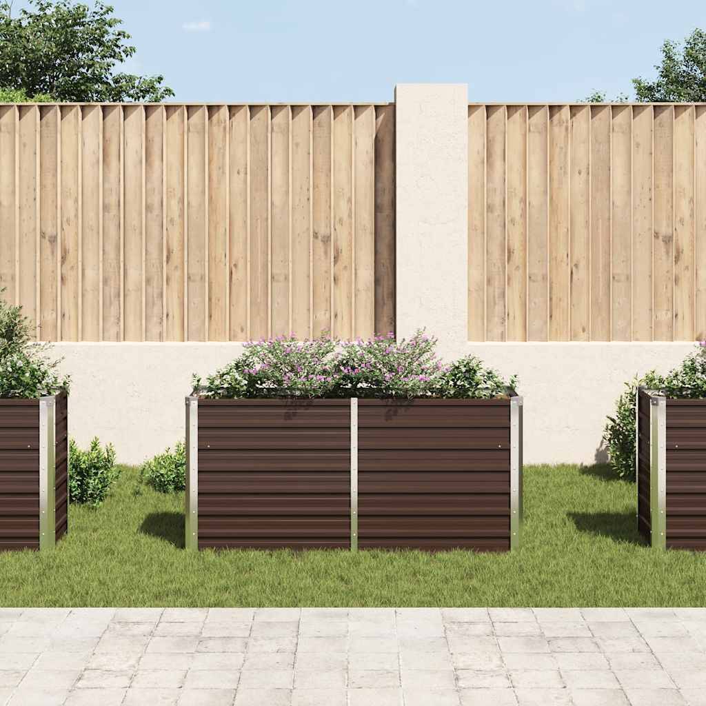 vidaXL Garten-Hochbeet Braun 160 x 40 x 77 cm Verzinkter Stahl