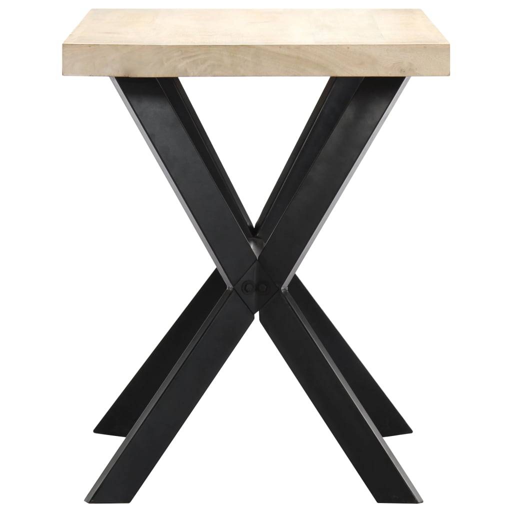 vidaXL Esstisch Weiß 120x60x75 cm Massivholz Mango