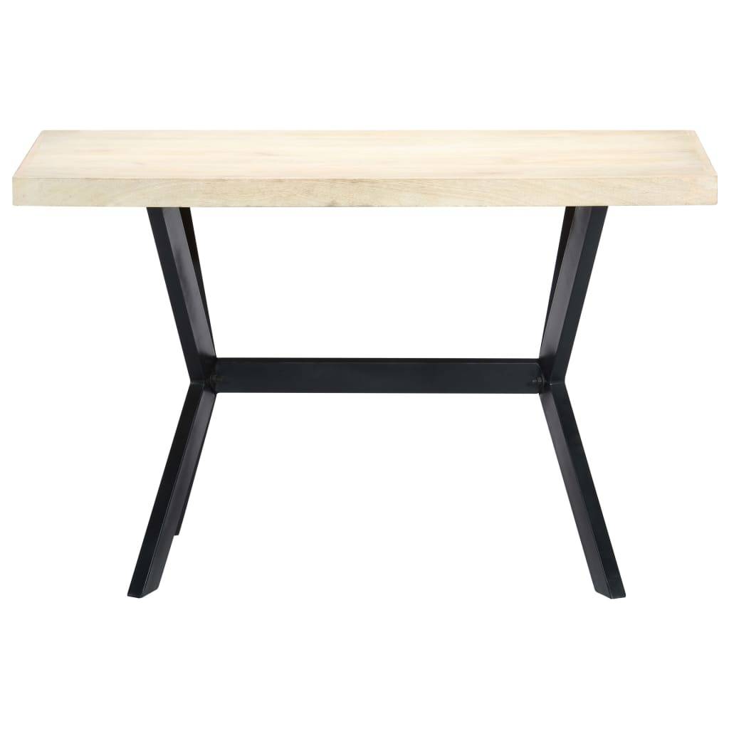 vidaXL Esstisch Weiß 120x60x75 cm Massivholz Mango