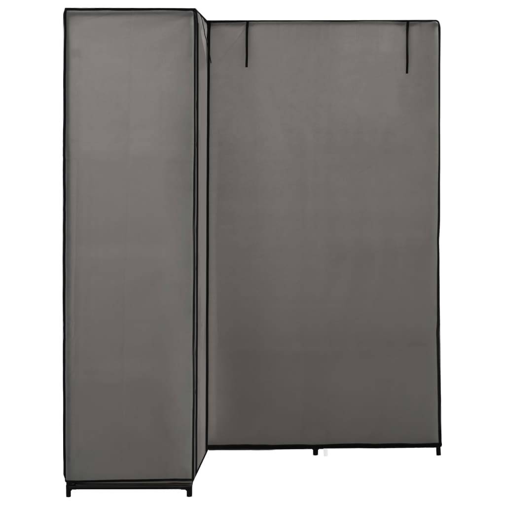 vidaXL Eckkleiderschrank Grau 130 x 87 x 169 cm