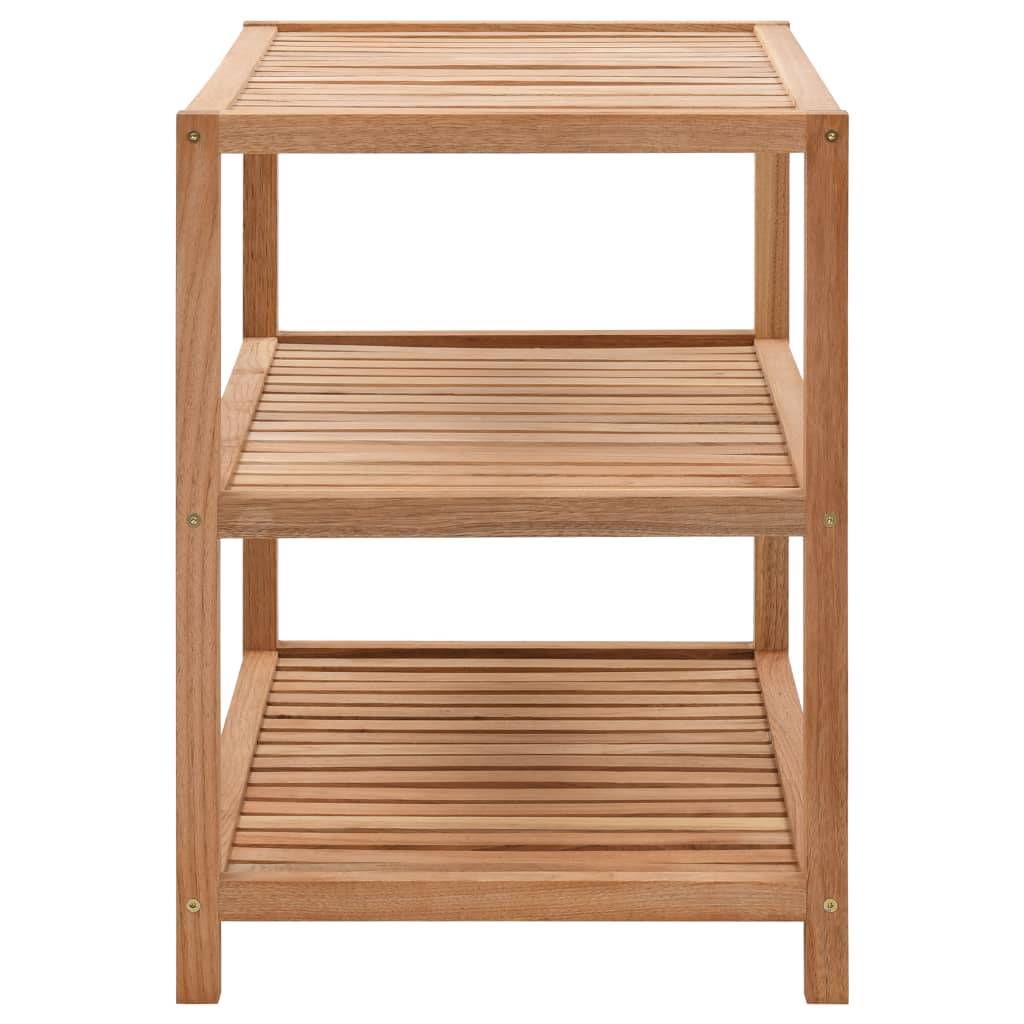 vidaXL Badregal Massivholz Walnuss 65x40x55 cm