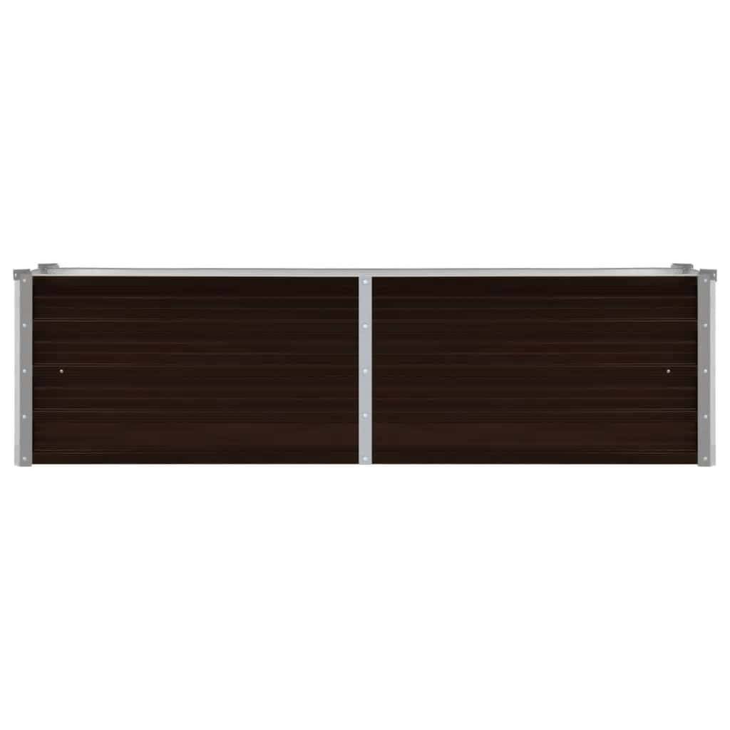 vidaXL Garten-Hochbeet Braun 160 x 40 x 45 cm Verzinkter Stahl