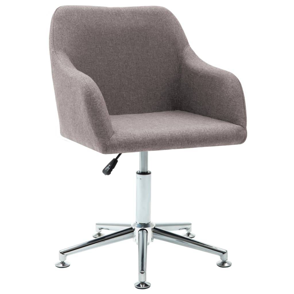 vidaXL Esszimmerstühle Drehbar 4 Stk. Taupe Stoff