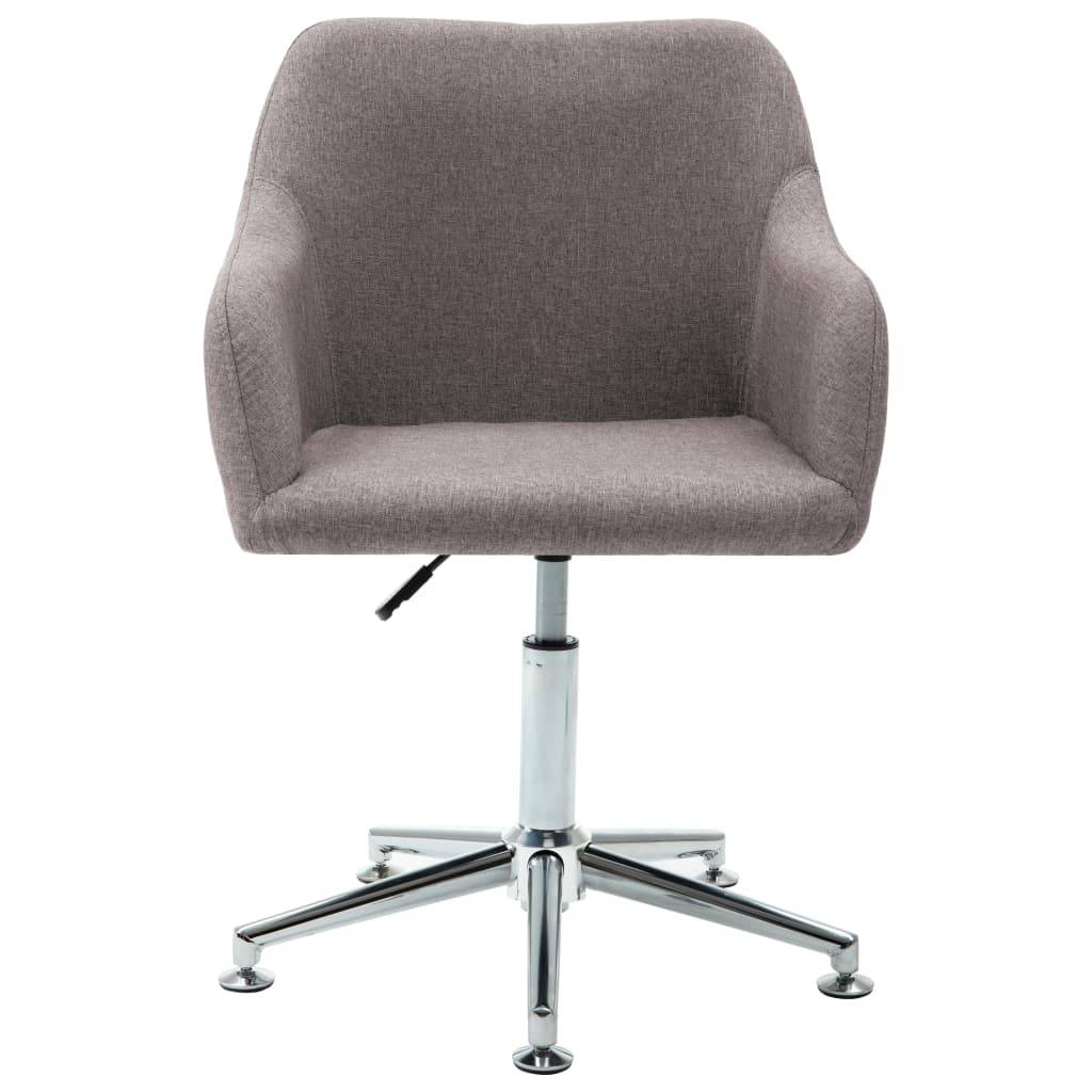 vidaXL Esszimmerstühle Drehbar 4 Stk. Taupe Stoff