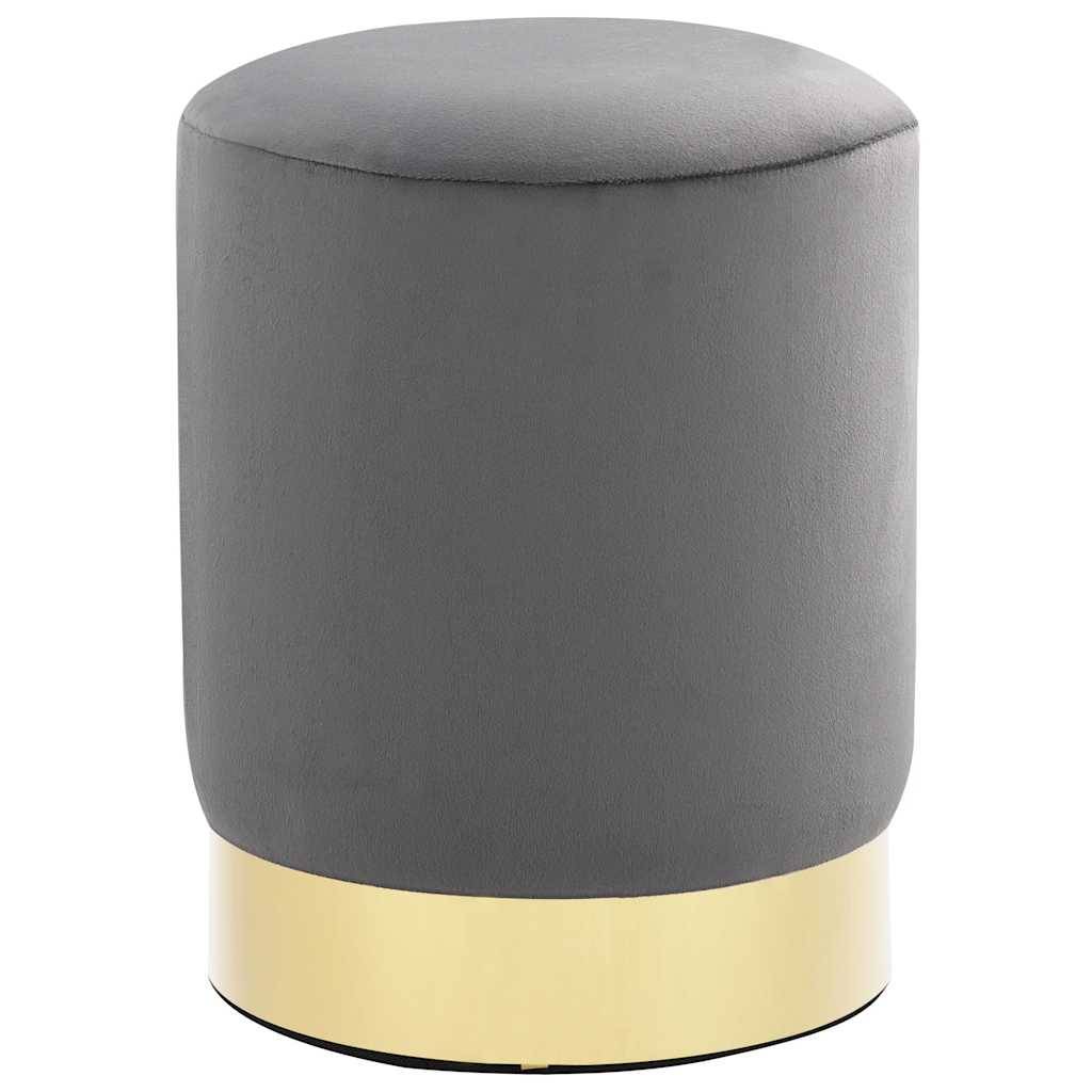 vidaXL Hocker Dunkelgrau und Golden Samt 28 x 36 cm