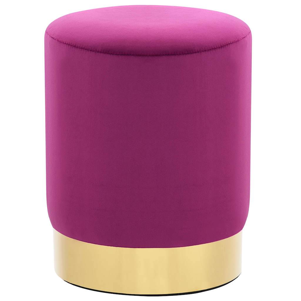 vidaXL Hocker Lila und Golden Samt 28 x 36 cm