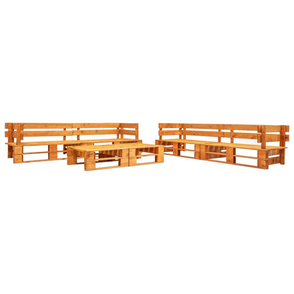 vidaXL 6-tlg. Paletten-Lounge-Set mit Kissen in Sandfarben Holz