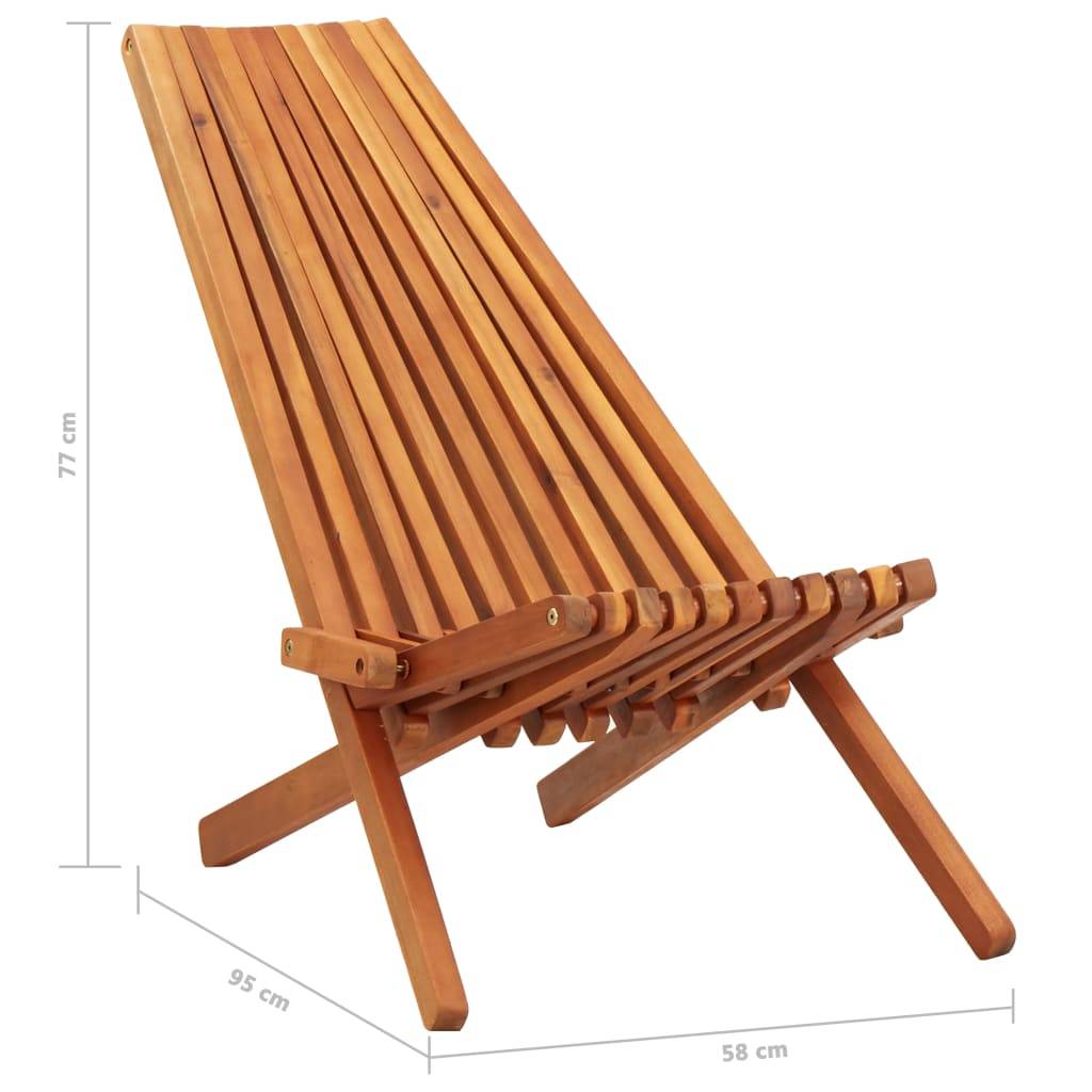 vidaXL Garten-Liegestühle 2 Stk. Massivholz Akazie