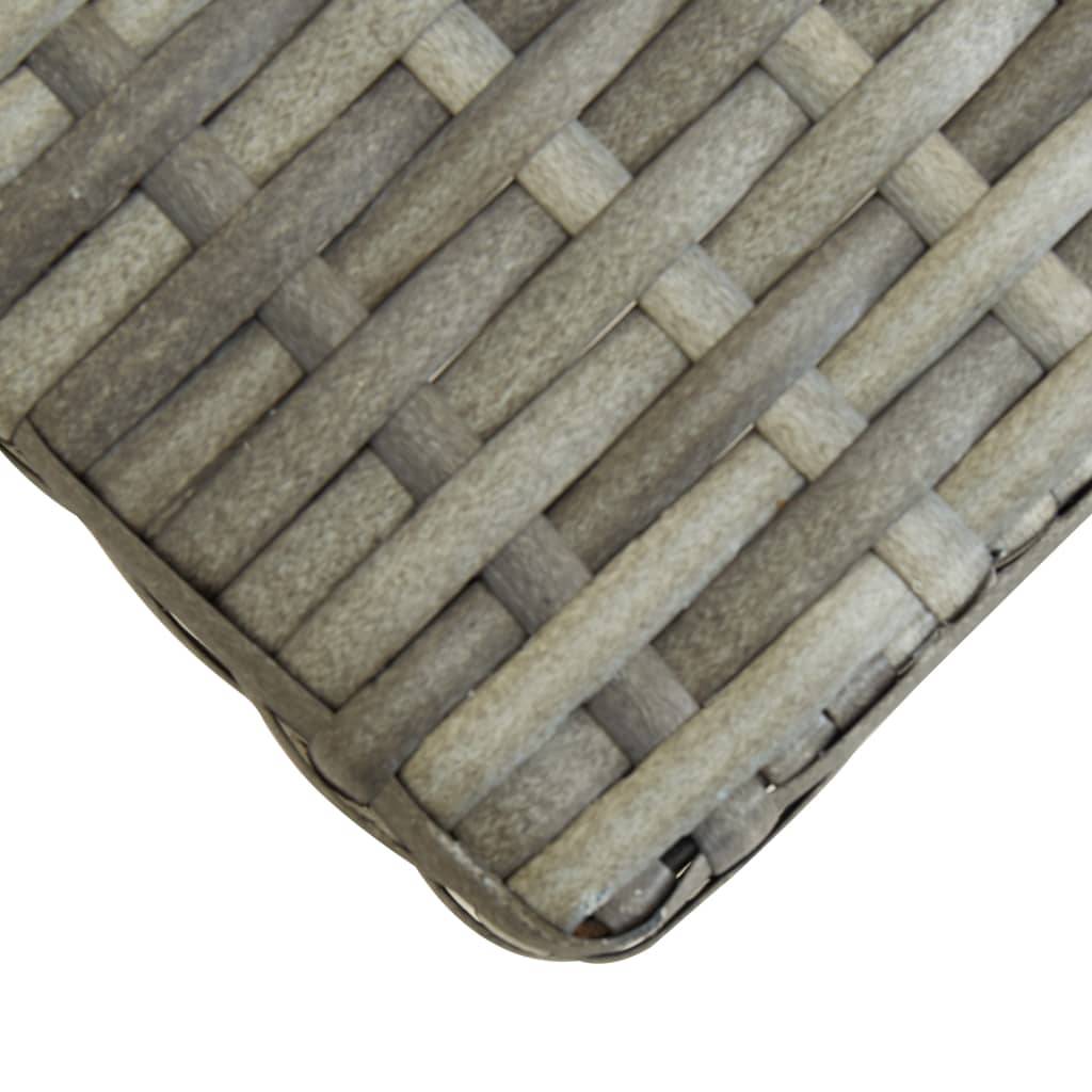 vidaXL Gartenbank 120 cm Grau Poly Rattan und Massivholz Akazie