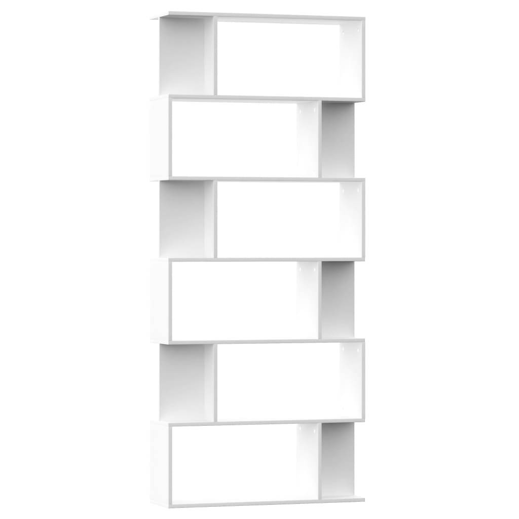 vidaXL Bücherregal/Raumteiler Weiß 80x24x192 cm Holzwerkstoff