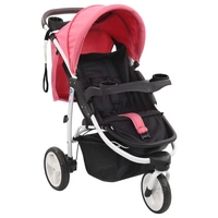 vidaXL 3-Rad-Kinderwagen Rosa und Schwarz vidaXL 3-Rad-Kinderwagen Rosa und Schwarz
