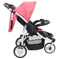 vidaXL 3-Rad-Kinderwagen Rosa und Schwarz vidaXL 3-Rad-Kinderwagen Rosa und Schwarz