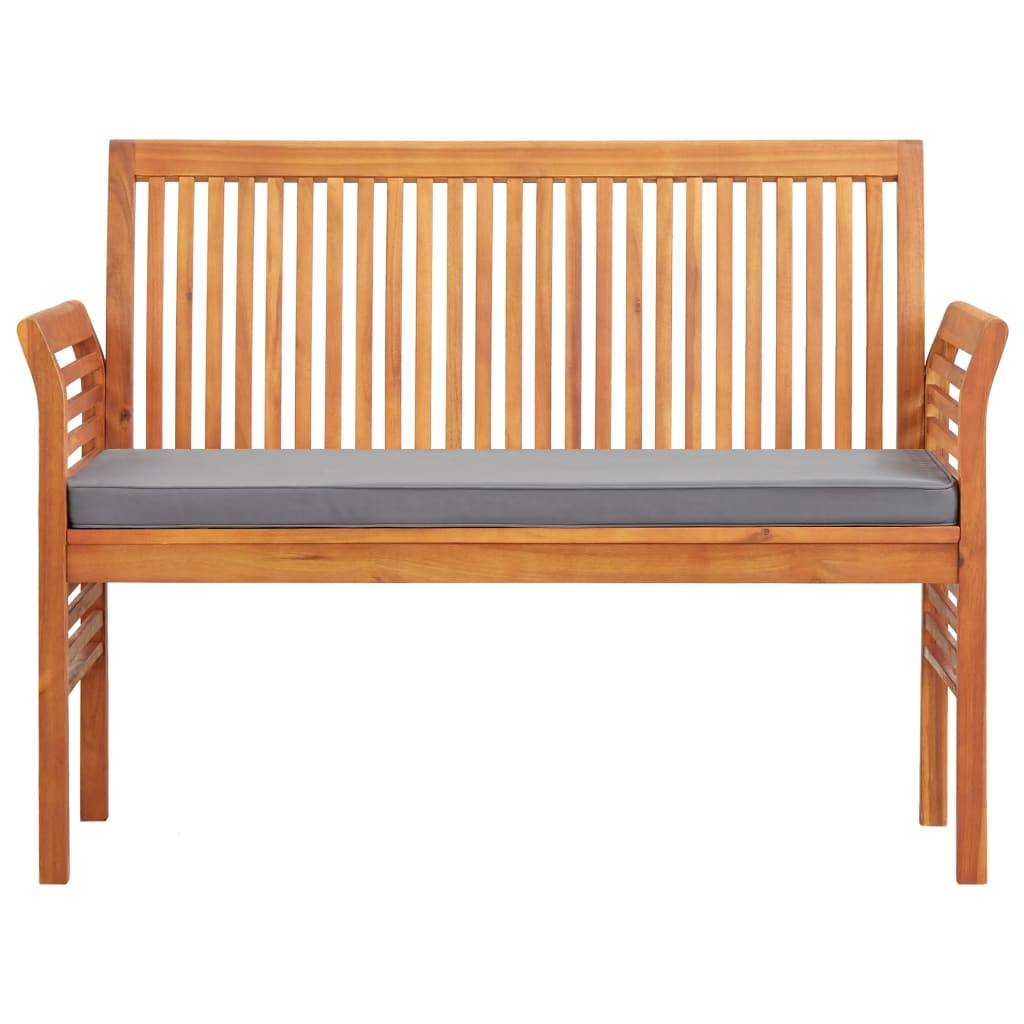 vidaXL 2-Sitzer Gartenbank mit Kissen 120 cm Massivholz Akazie