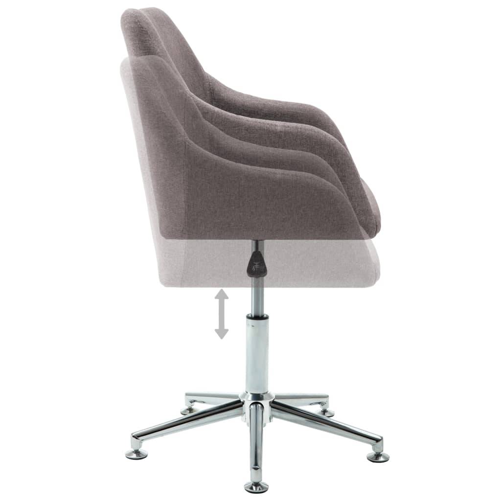 vidaXL Esszimmerstühle Drehbar 4 Stk. Taupe Stoff