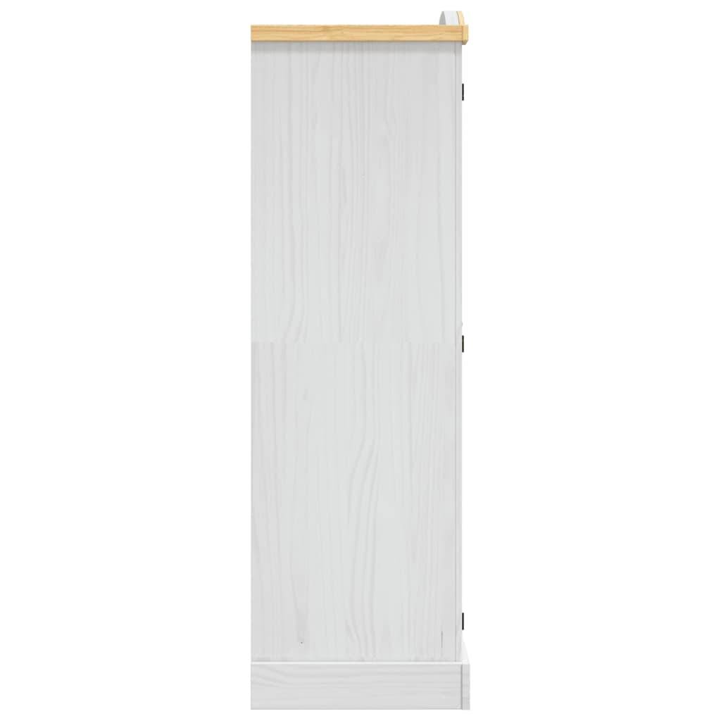 vidaXL Kleiderschrank Mexiko-Stil Kiefernholz 2 Türen Weiß