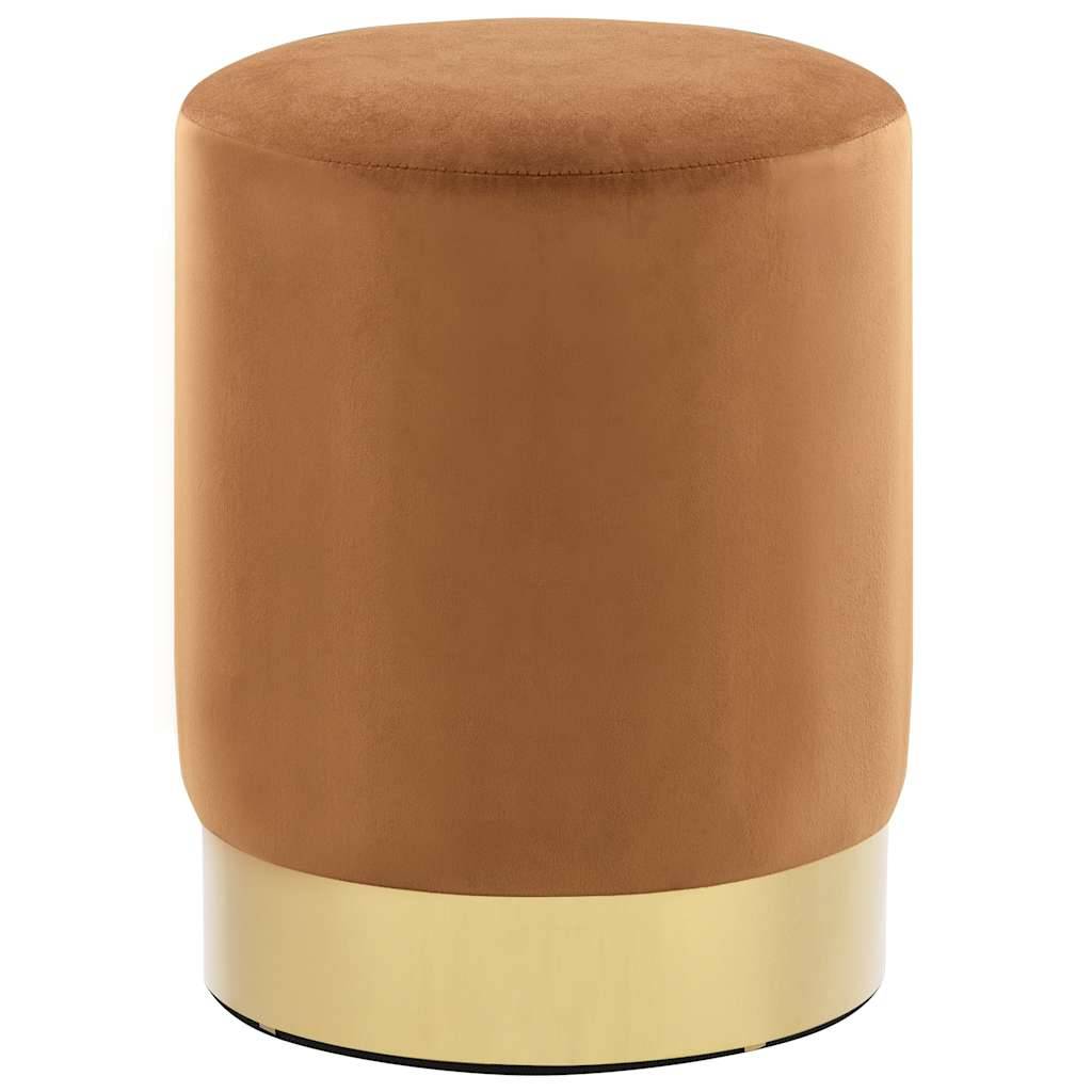 vidaXL Hocker Braun und Golden Samt 28 x 36 cm