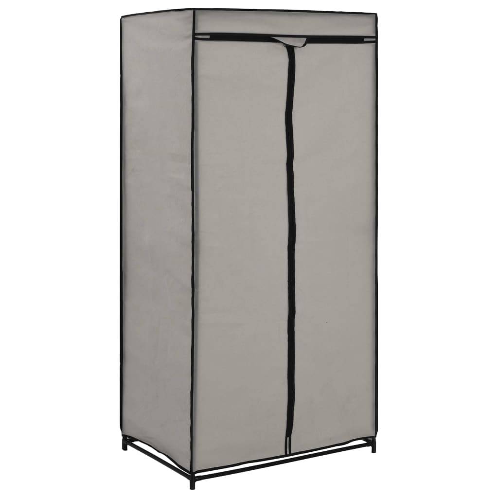 vidaXL Kleiderschränke 2 Stk. Grau 75×50×160 cm