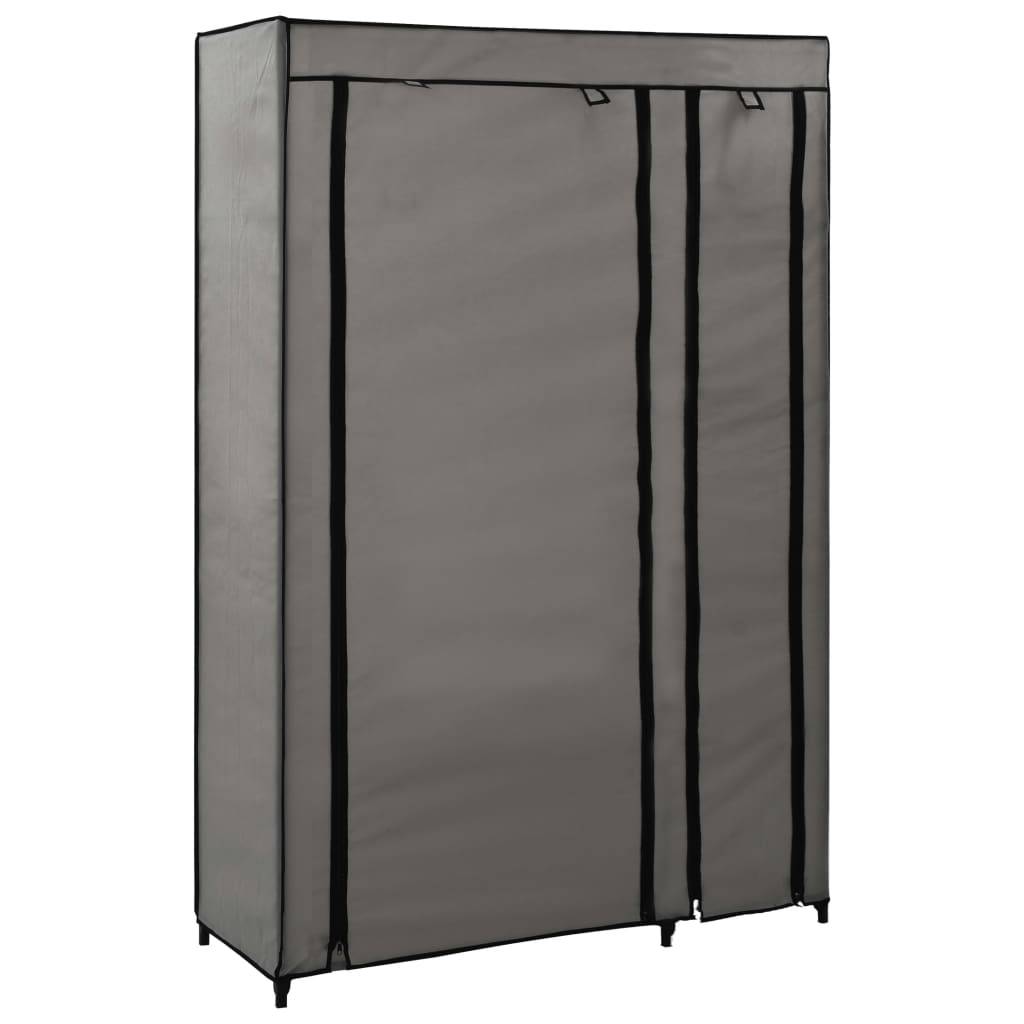 vidaXL Faltschrank Grau 110x45x175 cm Stoff