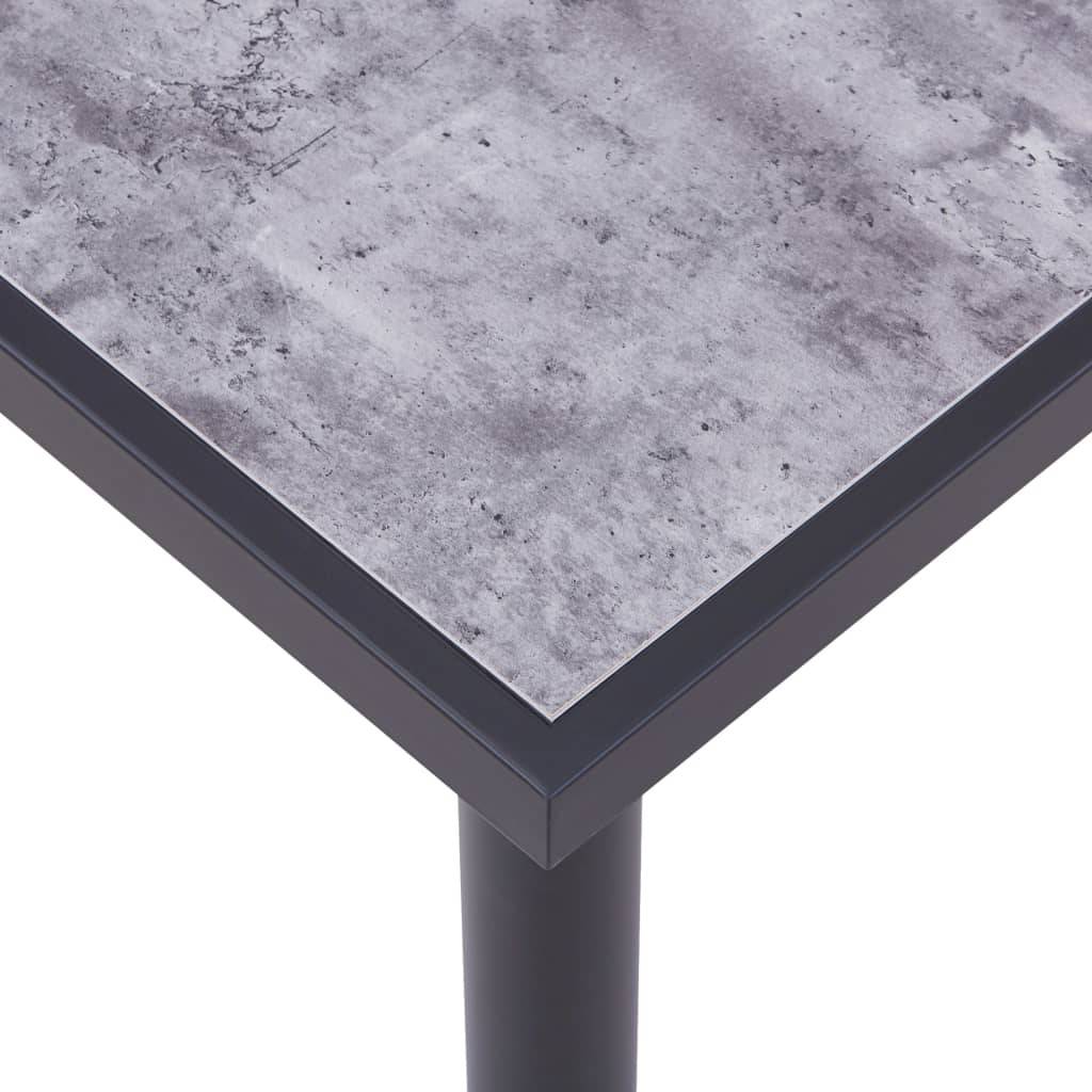 vidaXL Esstisch Schwarz und Betongrau 180 x 90 x 75 cm MDF