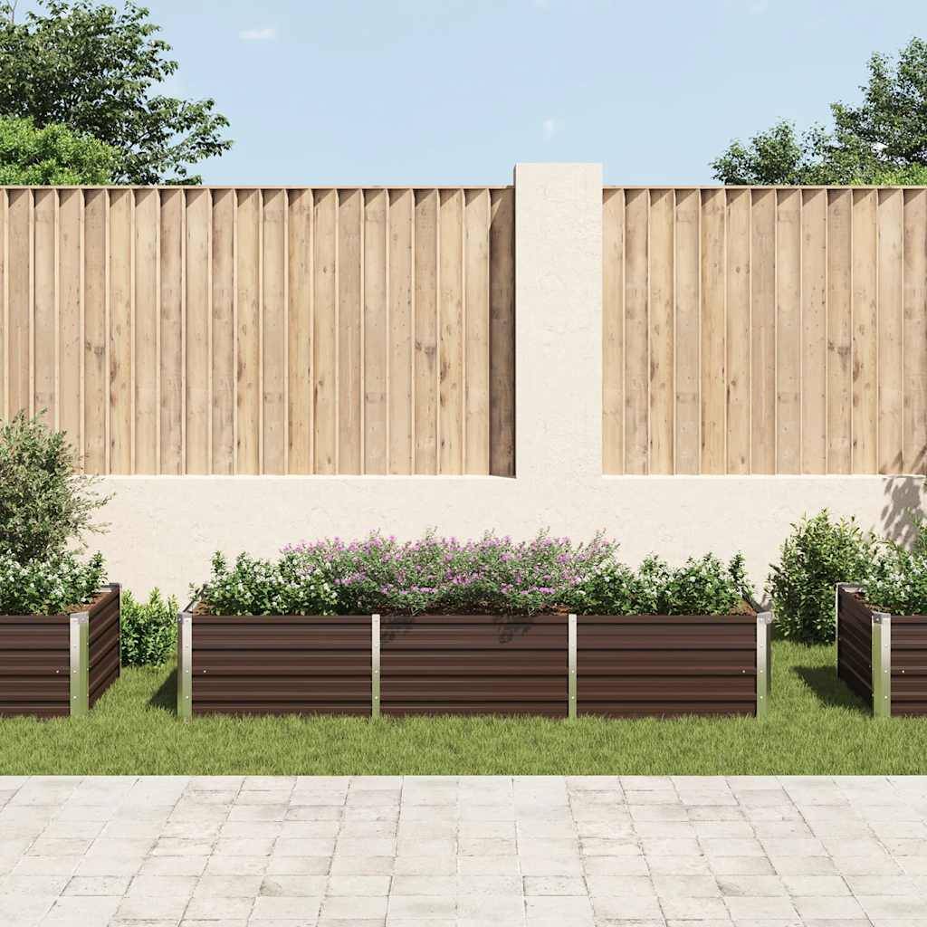 vidaXL Garten-Hochbeet Braun 240 x 80 x 45 cm Verzinkter Stahl