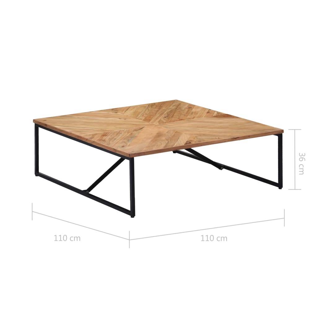 vidaXL Couchtisch 110x110x36 cm Massivholz Akazie