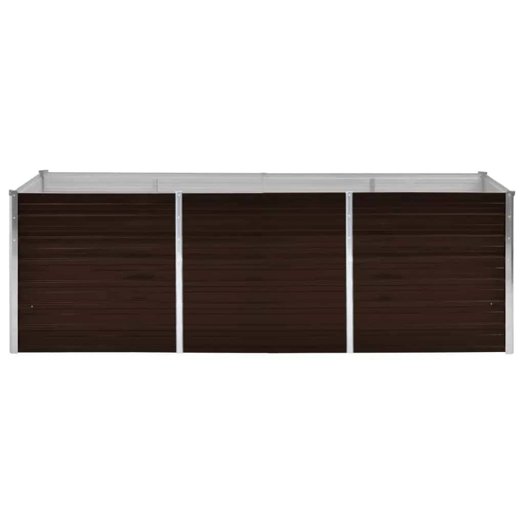 vidaXL Garten-Hochbeet Braun 240 x 80 x 77 cm Verzinkter Stahl