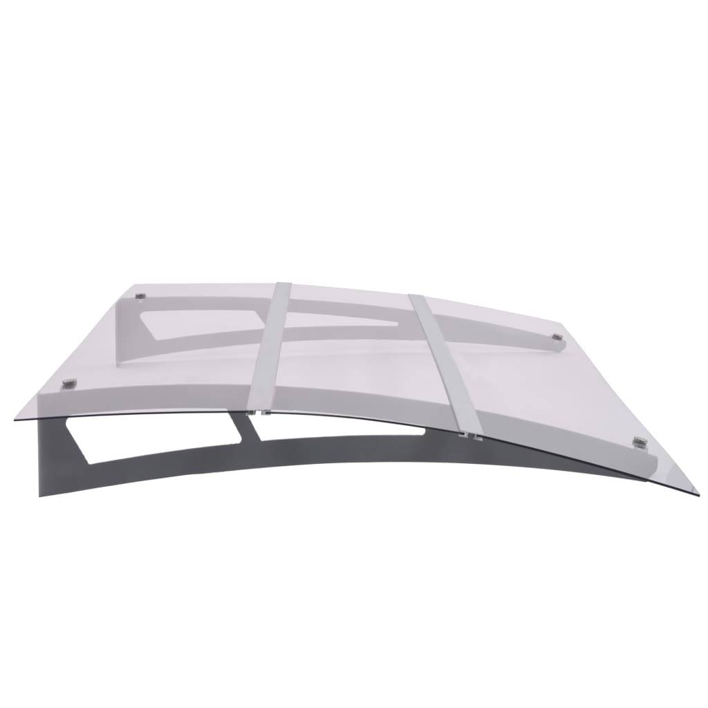 vidaXL Türvordach Silbern und Transparent 120x90 cm Polycarbonat