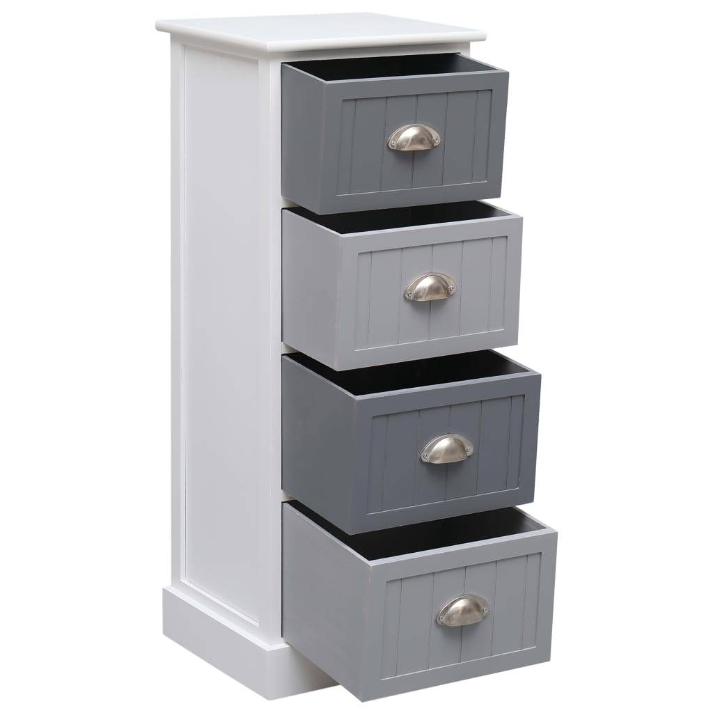 vidaXL Beistellschrank 35x30x90 cm Massivholz Paulownia