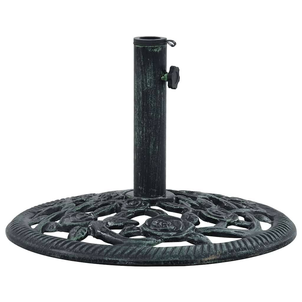 vidaXL Sonnenschirmständer Grün 9 kg 40 cm Gusseisen