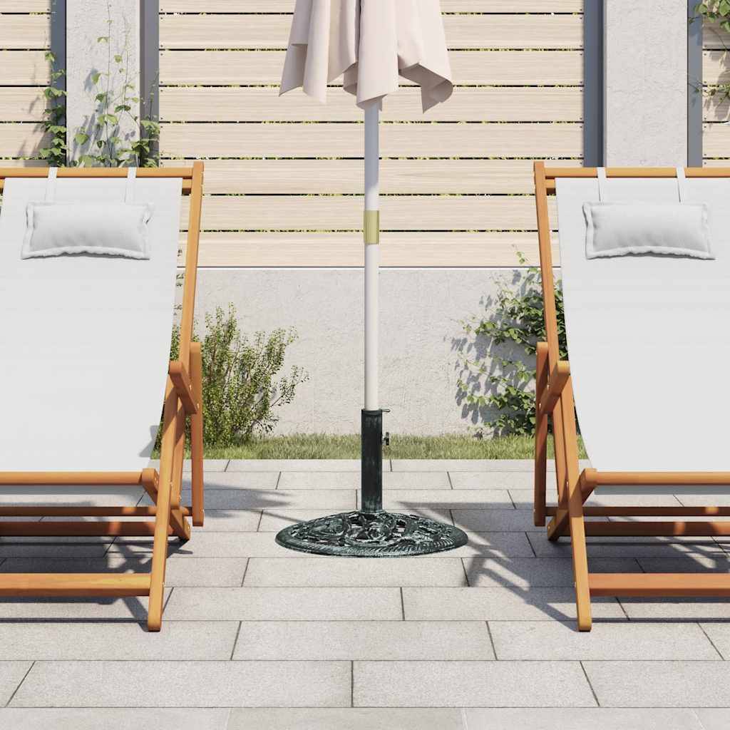 vidaXL Sonnenschirmständer Grün 9 kg 40 cm Gusseisen