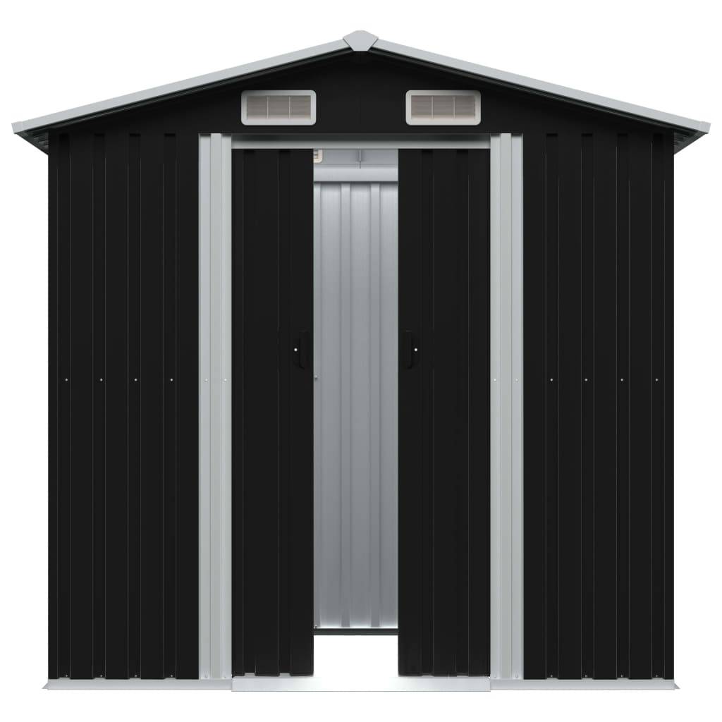vidaXL Gartenschuppen Anthrazit Stahl 204 x 132 x 186 cm