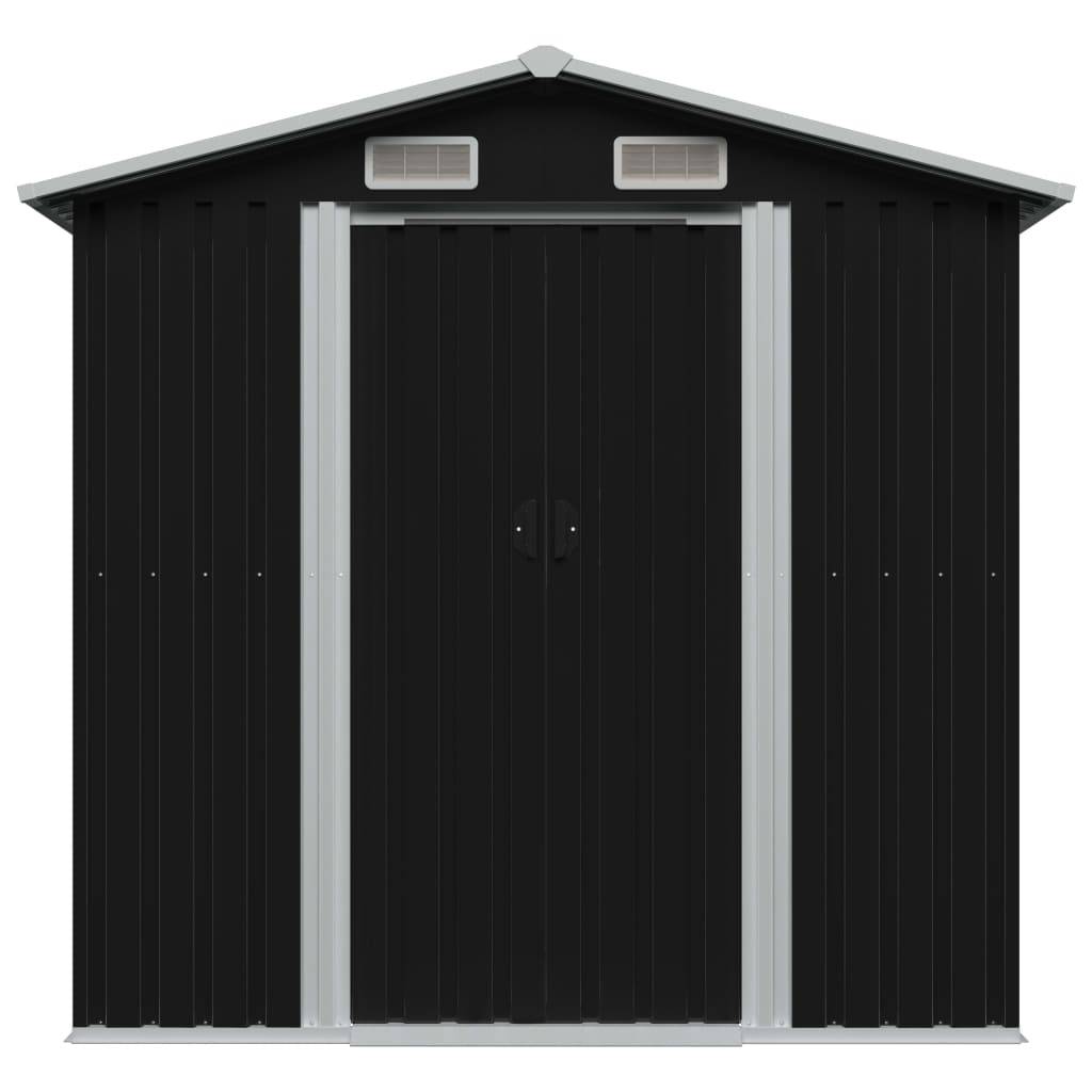 vidaXL Gartenschuppen Anthrazit Stahl 204 x 132 x 186 cm