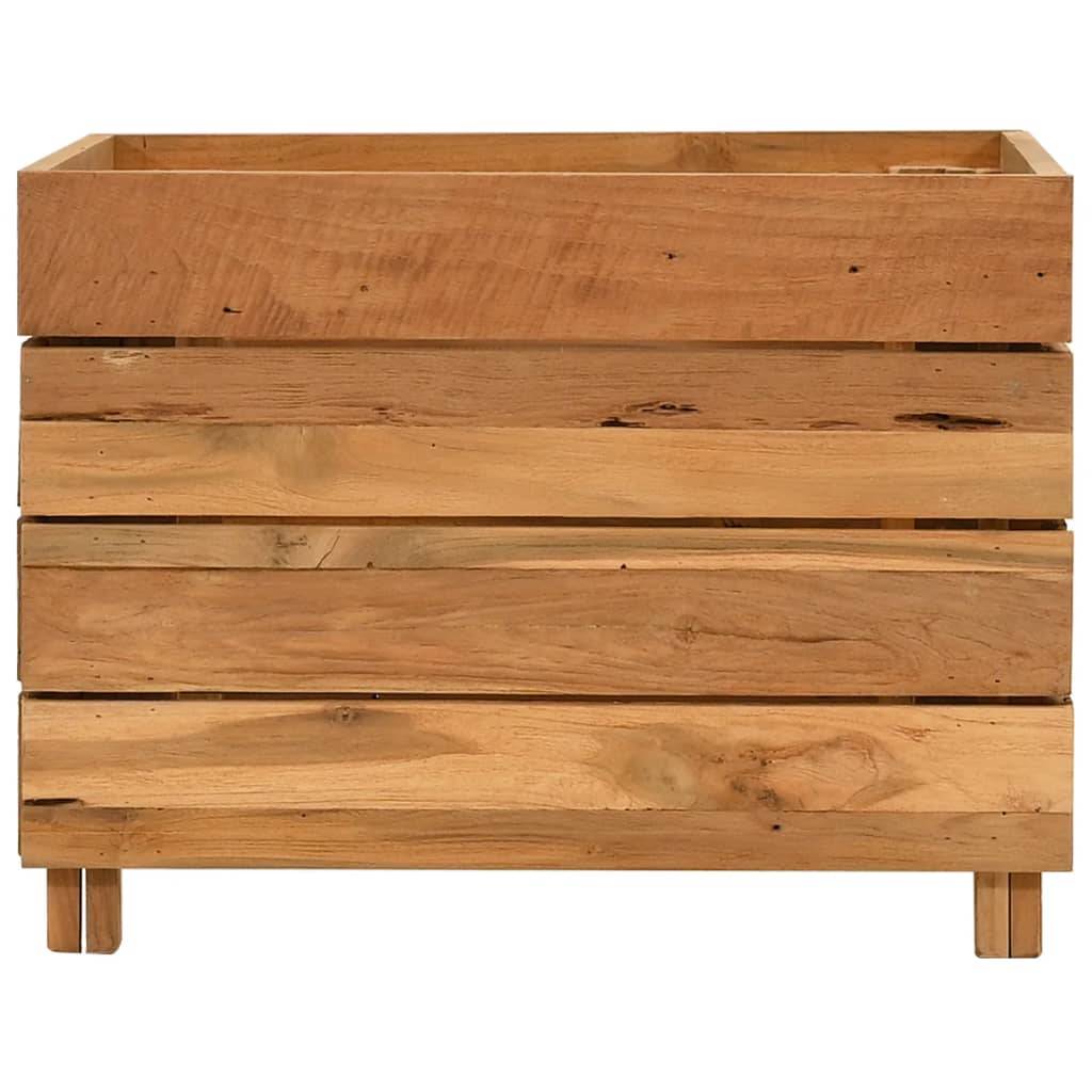 vidaXL Hochbeet 50x40x38 cm Teak Altholz und Stahl