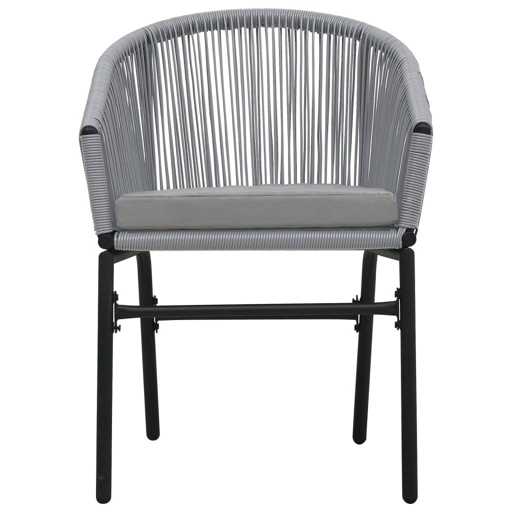vidaXL Gartenstühle 2 Stk. Anthrazit PE-Rattan
