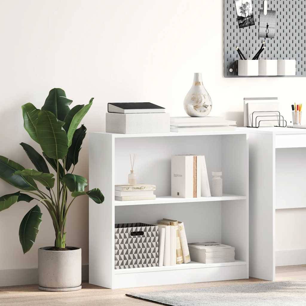 vidaXL Bücherregal Weiß 80x24x75 cm Holzwerkstoff
