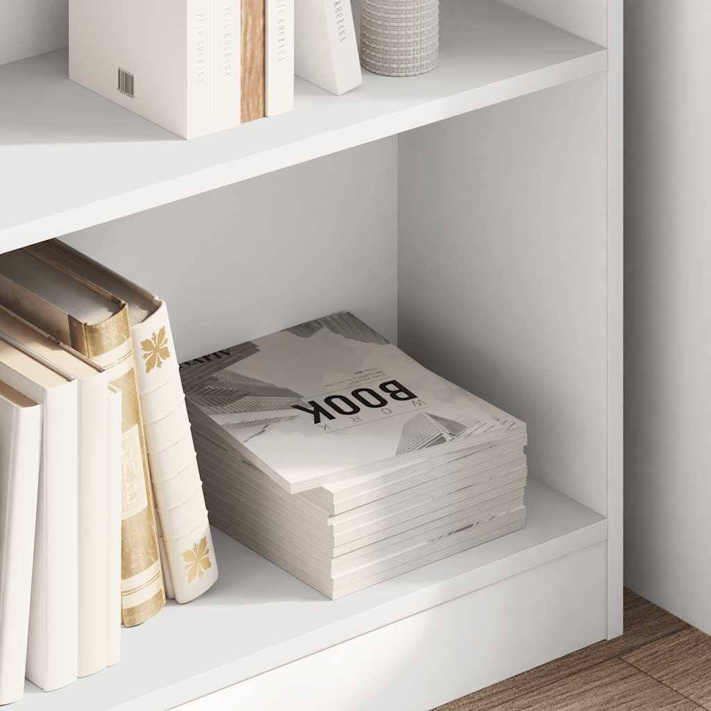 vidaXL Bücherregal Weiß 80x24x75 cm Holzwerkstoff