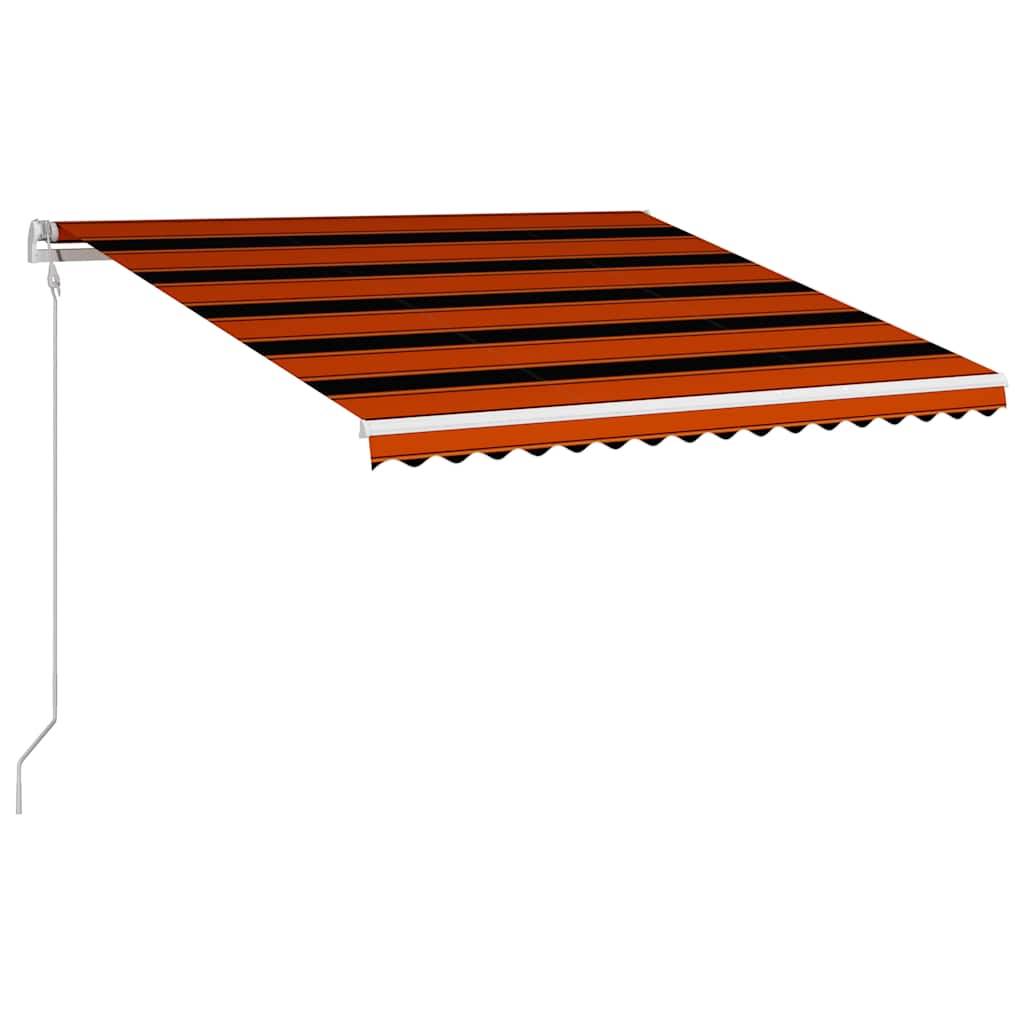 vidaXL Automatisch Einziehbare Markise 400×300 cm Orange und Braun