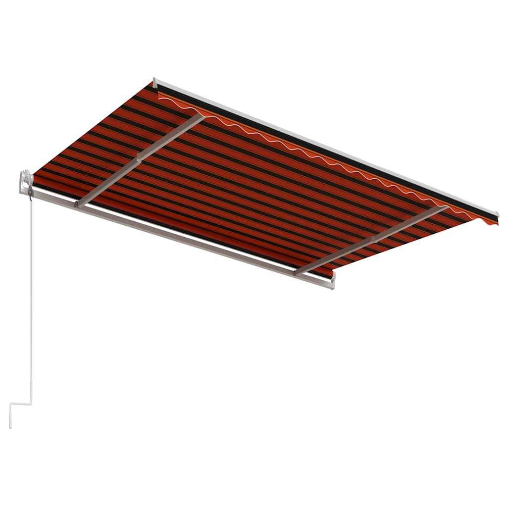 vidaXL Automatisch Einziehbare Markise 400×300 cm Orange und Braun