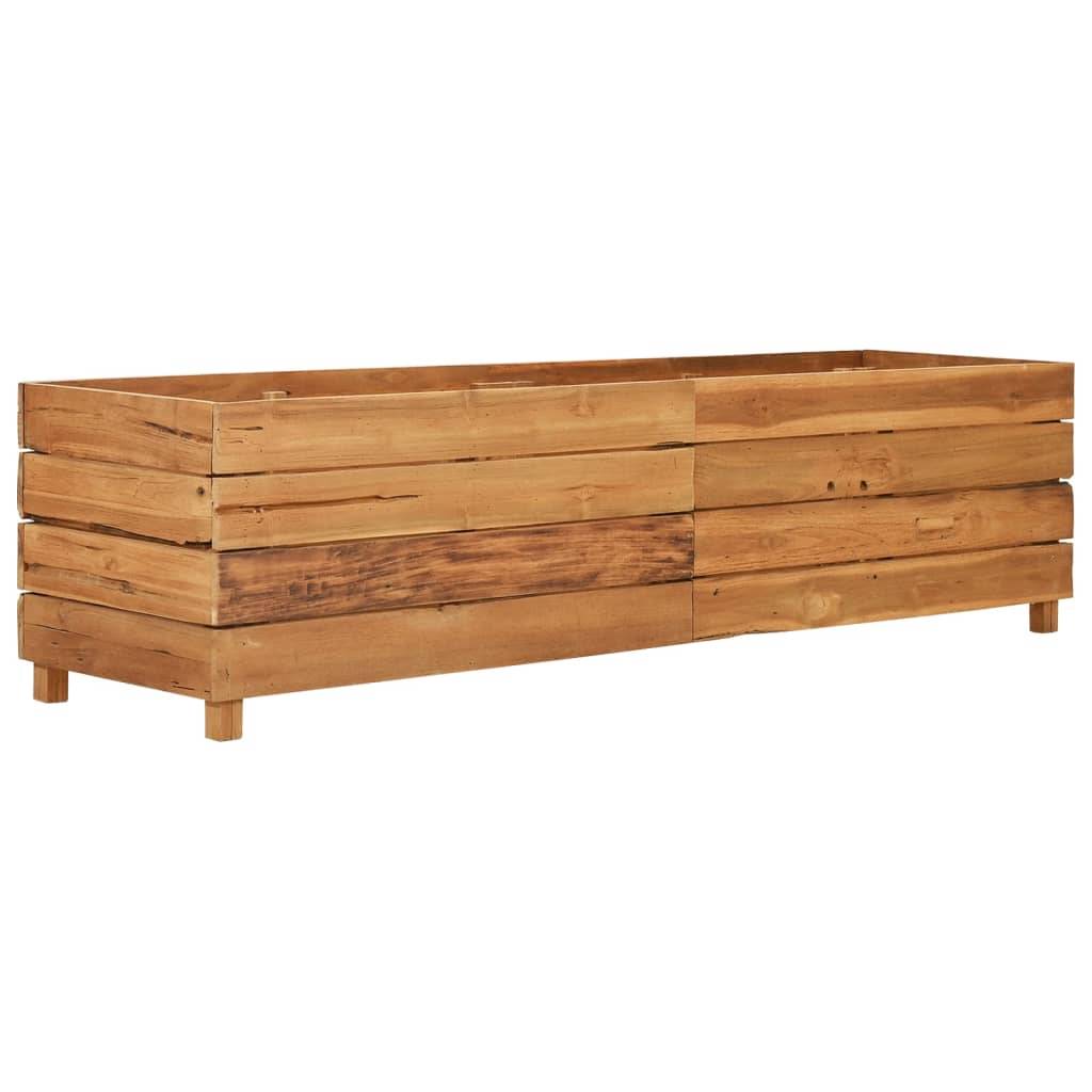 vidaXL Hochbeet 150x40x38 cm Teak Altholz und Stahl