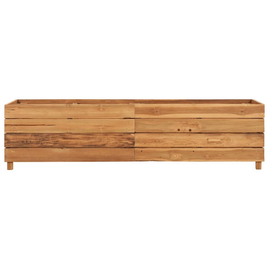vidaXL Hochbeet 150x40x38 cm Teak Altholz und Stahl