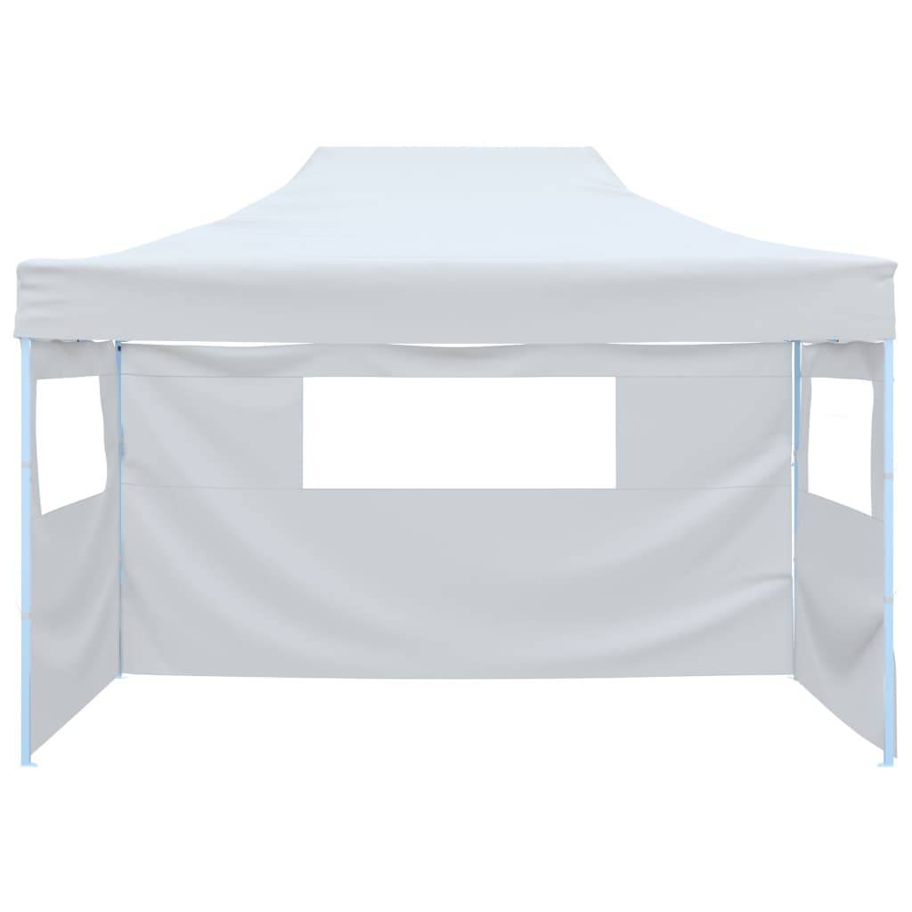 vidaXL Partyzelt Faltbar mit 3 Seitenteilen 291x413x315 cm Weiß