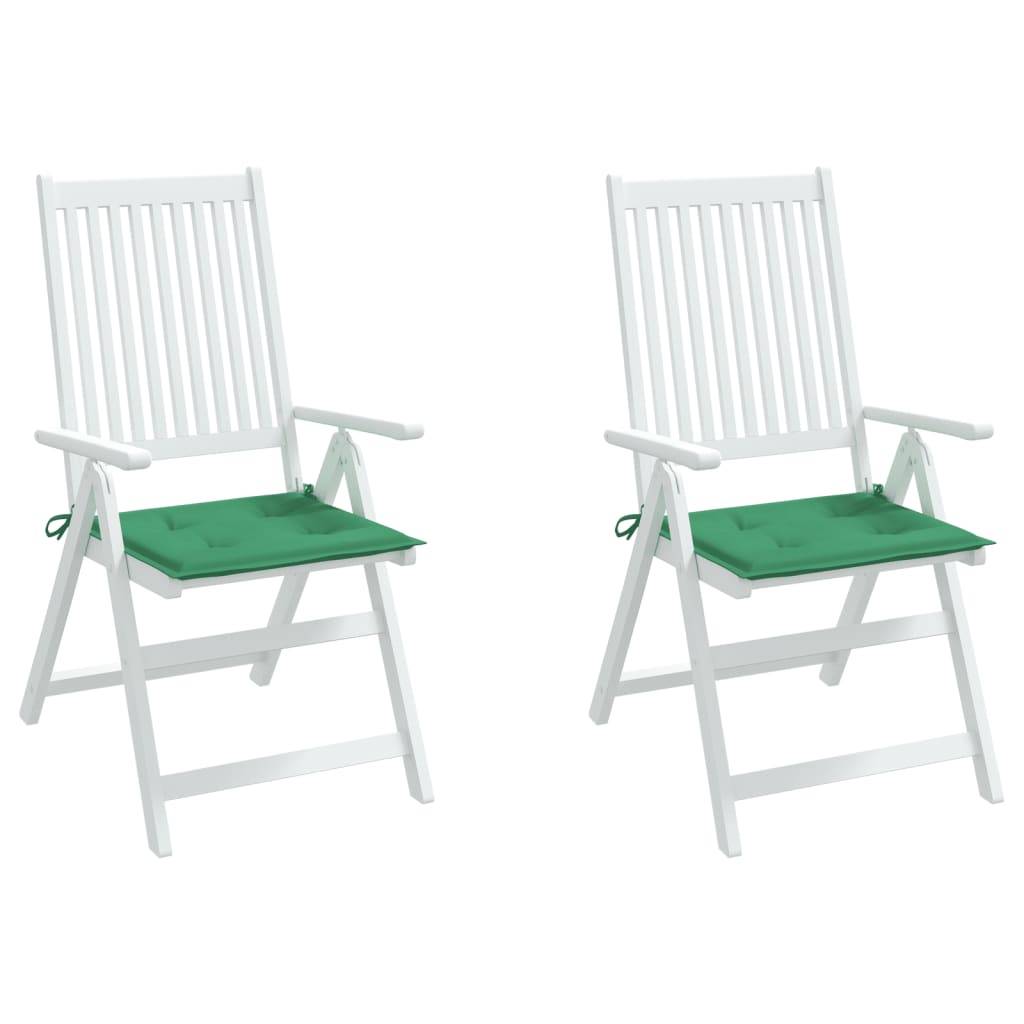 vidaXL Gartenstuhl-Kissen 2 Stk. Grün 50x50x3 cm Oxford-Gewebe