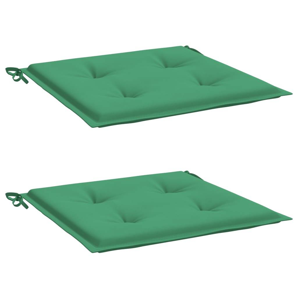 vidaXL Gartenstuhl-Kissen 2 Stk. Grün 50x50x3 cm Oxford-Gewebe